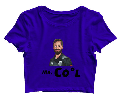 Quirkipedia Mr. Cool - Kane Williamson Cricket     Womens Crop Tops